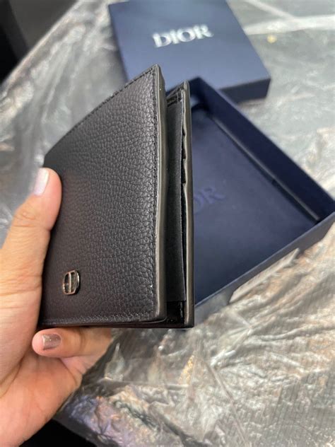 Wallet Black Grained Calfskin with DIOR AND SHAWN Signature